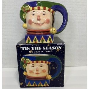 Jester Holiday Mug ~ “ Tis the Season “  ~ Ceramic ~ 20fl oz  ~ by Susan Winget